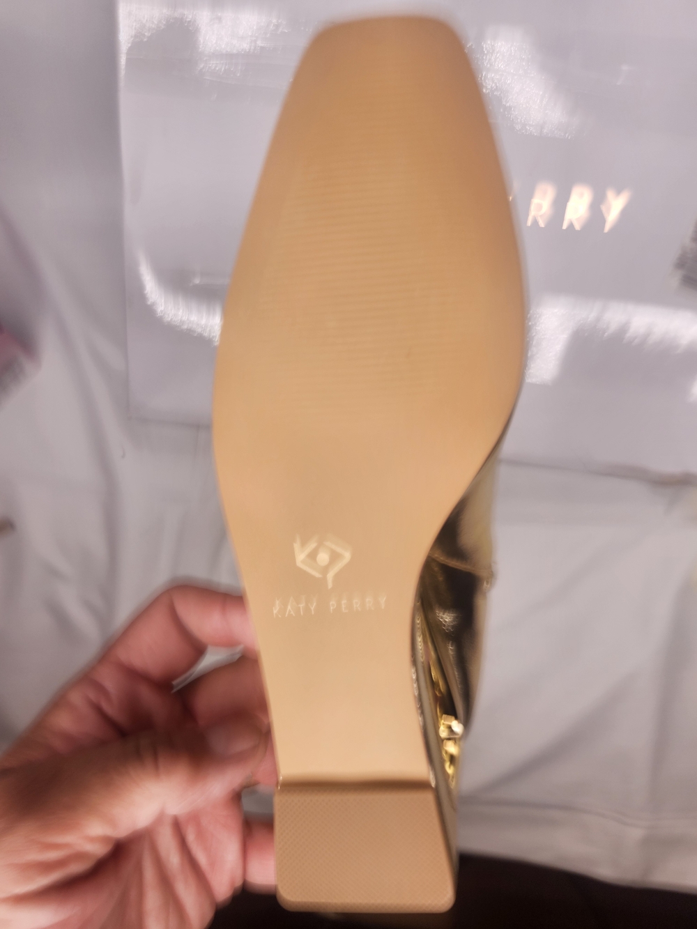 Katy Perry Collections Metallic Gold Ankle Boots - Picture 5 of 6